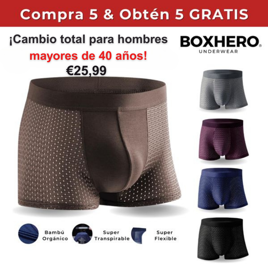 ¡Compra 5 e Obtén 10 ! CALZONCILLOS BÓXER DE FIBRA DE BAMBÚ - ¡Solo hoy! Nombre incluido